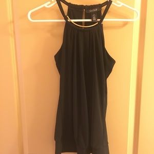 NBW Dressy Black Top with Neck Detail